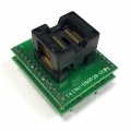 Adapter SSOP28 / TSSOP28 (R=0,65mm / W=200mils) -->DIL28 (R=2,54mm / W=400mils) Open Top ZIF 