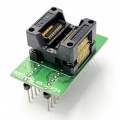 Adapter SSOP34 / TSSOP34 (R=0,65mm / W=250mils) -->DIL34 (R=2,54mm / W=300mils) Open Top ZIF 