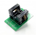 Adapter SSOP8 / TSSOP8 (R=0,65mm / W=200mils) -->DIL8 (R=2,54mm / W=300mils) Open Top ZIF 