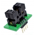 MSOP8 (uSOP8) 3x3mm R=0.65-->DIL8 (PDIP8 12,2mm/.480") ZIF 