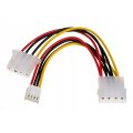 Rozgałęźnik (adapter) zasilania Molex (HDD) -> Molex + mini Molex (FDD 3.5")